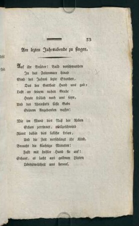 53-57, Am letzen Jahresabende zu singen