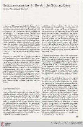 Erdradarmessungen im Bereich der Grabung Düna
