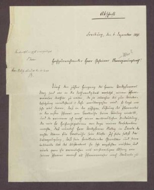 Schreiben von Thomas Nörber, Freiburg, an Wilhelm Nokk [Abschrift].