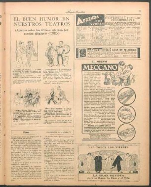 El buen humor en nuestros teatros [Caricaturas] : (Apuntes sobre loe últimos estrenos, por nuestro dibujante Ginzo)