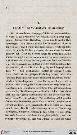 I. Fundort und Verlauf der Entdeckung