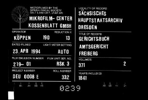 Konsensbuch von Seifersdorf (bei Freiberg), Bd. 2
