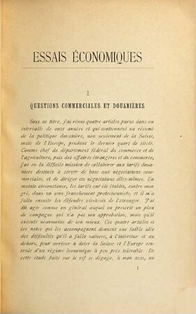 Essais économiques