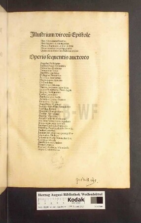 Illustrium viroru[m] Epistole ...
