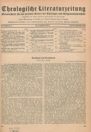 129-134 Sinaibund und Davidsbund