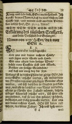 Erklärung des täglichen Seuffzers, aus dem Beschluß des Gesanges: Nimm von uns / Herr / du treuer Gott ...