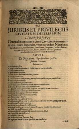 Tractatus de iuribus et privilegiis civitatum imperalium