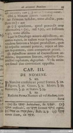 Cap. III. De Nomine