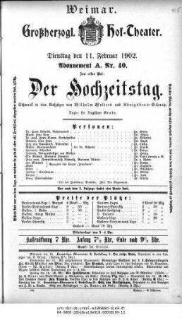 Der Hochzeitstag
