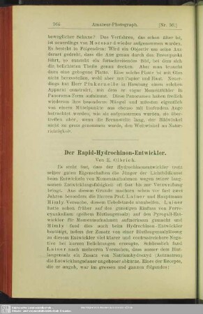 Der Rapid-Hydrochinon-Entwickler