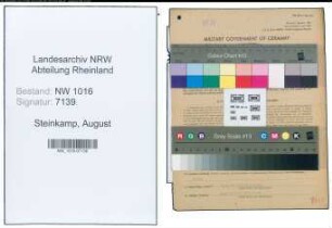 Entnazifizierung August Steinkamp , geb. 06.05.1910 (Landwirt)