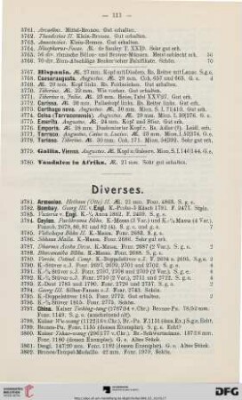 Diverses (Nr. 3781-3845)