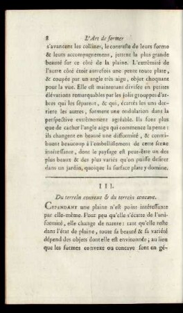 III. Du terrein convexe & du terrein concave.