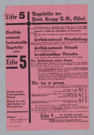 "Angestellte der Fried. Krupp A.G., Essen!"