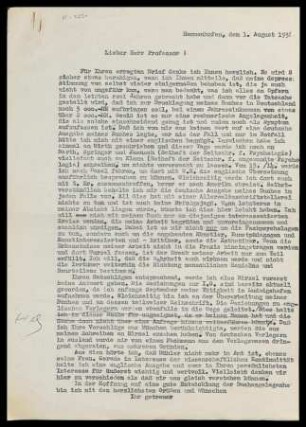 [Brief von Julius Bahle an Otto Selz vom 1. August 1938]