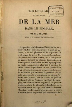 Sur les lignes d'ancien niveau de la mer dans le Finmark