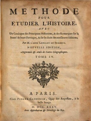 Méthode pour étudier l'histoire, 4