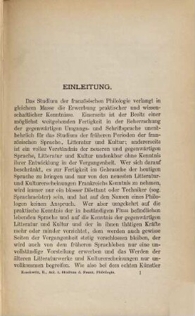 Anleitung zum Studium der französischen Philologie für Studierende, Lehrer und Lehrerinnen
