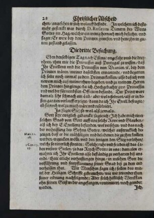 Die dritte Besuchung.