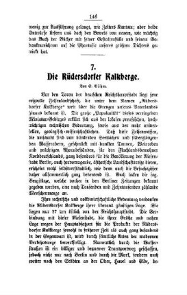 Die Rüdersdorfer Kalkberge