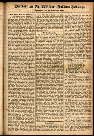 Ausgabe vom Samstag, den 29. September 1883.