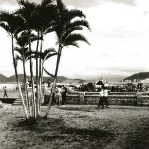 Santos, Brasilien. Strandpromenade