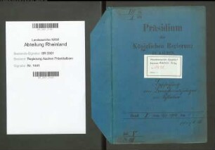 Beschaffung von Beamtenwohnungen in Schleiden. Bd. 1