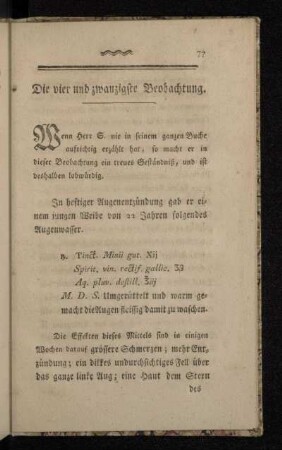 Die vier und zwanzigste Beobachtung.
