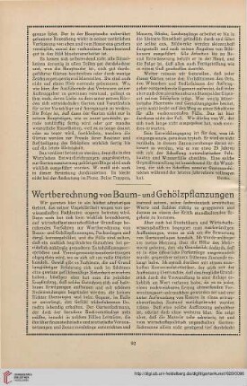33: Wertberechnung von Baum- und Gehölzpflanzungen