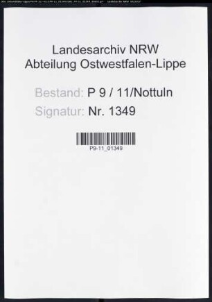Sterberegister Standesamt Nottuln