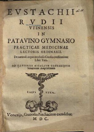 De naturali atque morbosa Cordis constitutione : libri tres