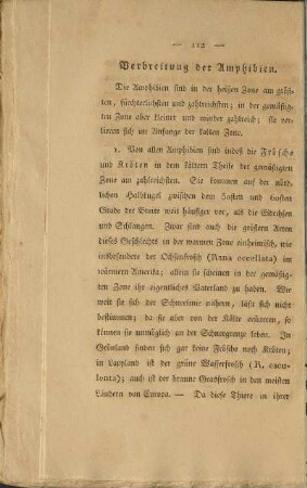 Verbreitung der Amphibien.