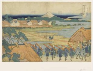 Senju kagai yori chobo no Fuji, aus: "36 Ansichten des Berges Fuji"