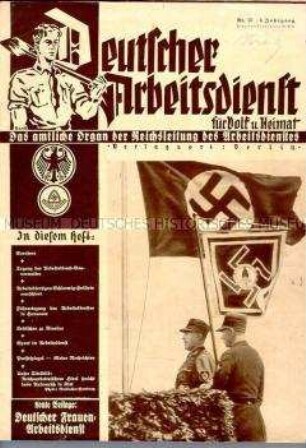 Fachzeitschrift "Deutscher Arbeitsdienst" mit Bildberichten von verschiedenen Einsatzorten