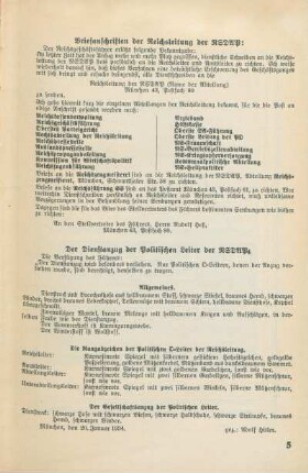 Der Dienstanzug der politischen Leiter der NSDAP