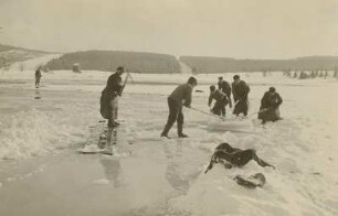 Eisen auf dem Galgenteich bei Altenberg