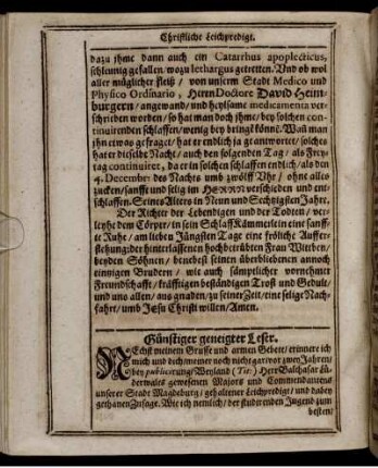 Günstiger geneigter Leser