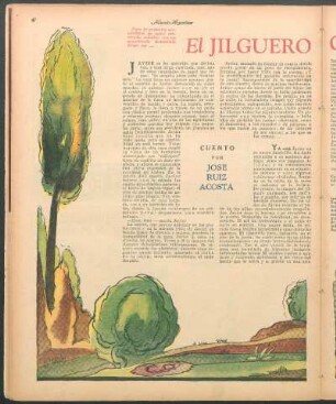 El jilguero cautivo : Cuento por José Ruiz Acosta