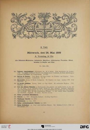 II. Tag Mittwoch, den 26. Mai 1909 (Nr. 363-665)