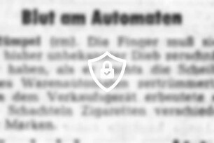 Blut am Automaten
