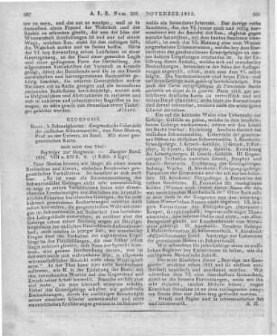 Merian, P.: Geognostische Uebersicht des südlichen Schwarzwaldes. Mit einer geognostischen Karte. Basel: Schweighauser 1831 Auch u. d. T: Beyträge zur Geognosie. Bd. 2