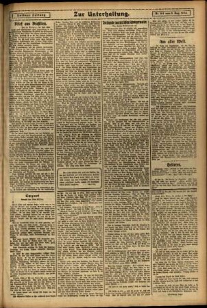 Zweite Ausgabe vom Freitag, den 08. August 1924.