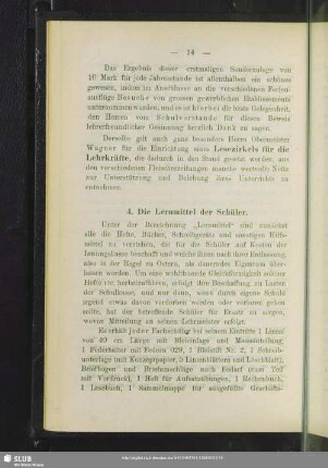 4. Die Lernmittel der Schüler