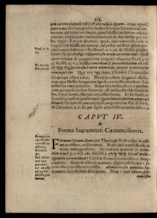 Caput IV. de Forma Sacramenti Circumcisionis.