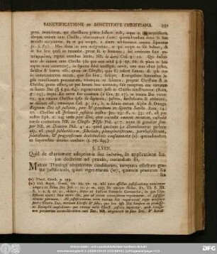 §. LXXII. Quid de charismate adoptionis seu [...], in applicatione huius doctrinae ad praxin, notandum sit.