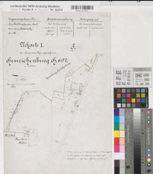 Henrichenburg (Castrop-Rauxel), Horneburg (Datteln), Zusammenlegung Henrichenburg, Urkarte I Henrichenburg Flur 3