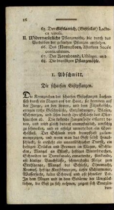 I. Abschnitt. Die scharfen Giftpflanzen.