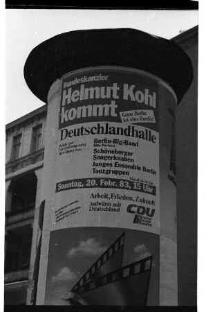 Kleinbildnegativ: CDU-Plakat, 1983