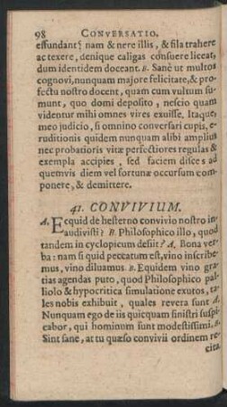 41. Convivium