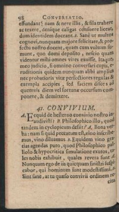 41. Convivium